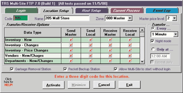 Multi-Site FTP Screen